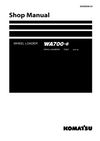 Komatsu WA700-8 Wheel Loader Shop Service Manual 70001 and up (SEN06858-03)