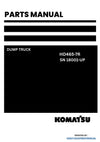 Komatsu HD465-7R Dump Truck Parts Manual SN 18001-UP
