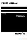 Komatsu SAA4D107E-5 Engine Parts Manual S/N 26799788-UP