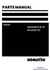 Komatsu SAA4D95LE-5L-W Engine Parts Manual SN 531217-UP (For PC70-8)