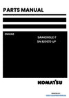 Komatsu SAA4D95LE-7 Engine Parts Manual SN 820572-UP (For PC138US-11E0)