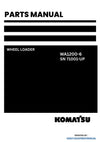 Komatsu WA1200-6 Wheel Loader Parts Manual SN 71001-UP (KAL Spec (Chassis only))