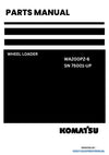 Komatsu WA200PZ-6 Wheel Loader Parts Manual SN 75001-UP