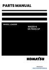 Komatsu WA320-6 Wheel Loader Parts Manual SN 75001-UP