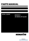 Komatsu WA430-6 Wheel Loader Parts Manual SN 68001 UP (ecot3)