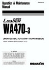Komatsu WA470-3 Wheel Loader Operation and Maintenance Manual