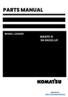 Komatsu WA470-6 Wheel Loader Parts Manual SN 94001-UP