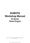 Kubota 03 Series Diesel Engine Workshop Service Manual PDF
