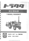 Kubota B1600 B1600DT Tractor Parts Manual PDF