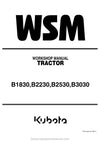 Kubota B1830 B2230 B2350 B3030 Tractor Workshop Service Manual (9Y111-00031) PDF Download