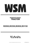 Kubota B2050 B2350 B2650 B3150 Tractor Workshop Manual (9Y111-09820) PDF Download