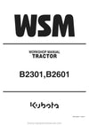 Kubota B2301 B2601 Tractor Workshop Service Manual (9Y111-11560) PDF Download