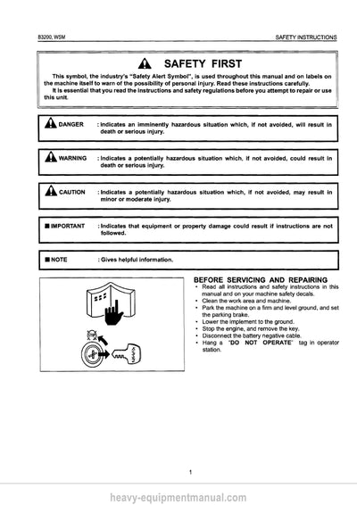 Kubota B3200 Tractor Workshop Service Manual PDF Download