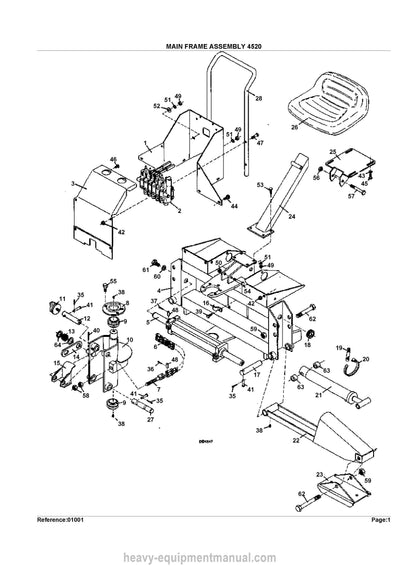 Kubota BL4520 Backhoe Parts Manual PDF