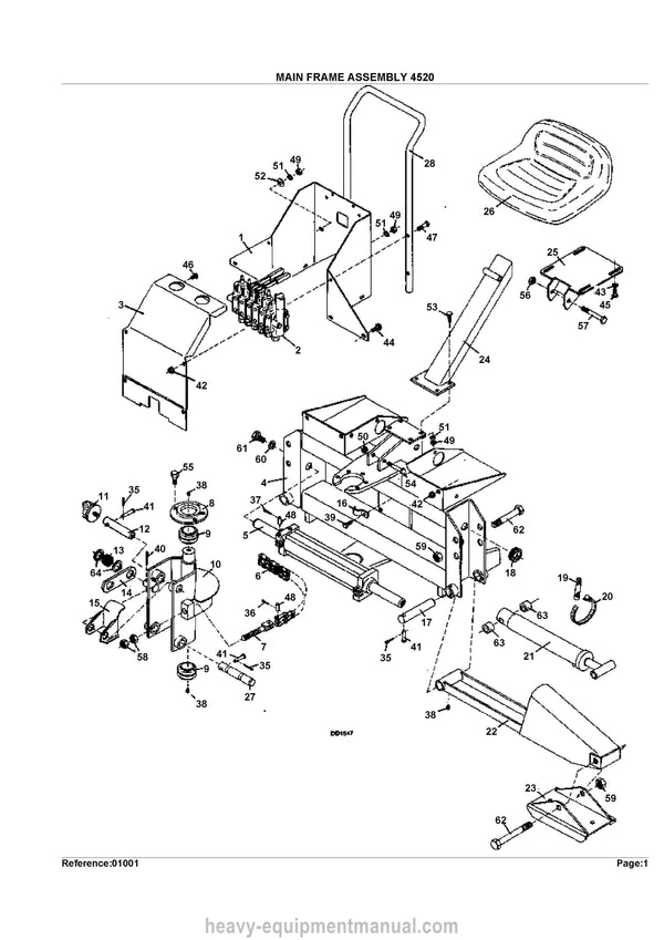 Kubota BL4520 Backhoe Parts Manual PDF