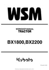 Kubota BX1800 BX2200 Tractor Workshop Service Manual (9Y011-12463) PDF Download