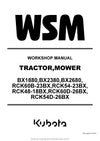 Kubota BX1880, BX2380, BX2680 Tractor Mower Workshop Service Manual (9Y111-16342) PDF Download