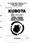 Kubota D600BBS-1 Diesel Engine Parts Manual PDF Download
