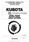 Kubota D722-E2B-EU-Y2 Diesel Engine Parts Manual PDF