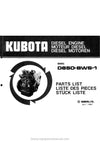 Kubota D850-BWS-1 Diesel Engine Parts Manual PDF