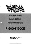 Kubota F1900 F1900E Mower Workshop Service Manual PDF