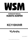 Kubota KC110H KC110HR Dumper Workshop Service Manual (97899-61740) PDF Download