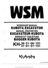 Kubota KH-36 51 66 101 41 61 91 151 Excavator Workshop Manual - 97899-60062 (EN FR DE)