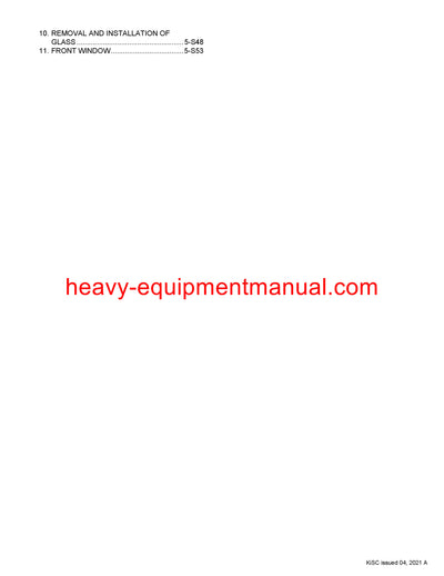 Download Kubota KX057-4 Excavator Service Manual