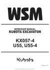 Kubota KX057-4 U55 U55-4 Excavator Workshop Service Manual PDF