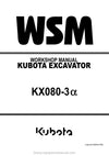Kubota KX080-3a Excavator Workshop Service Manual (97899-61942) PDF Download