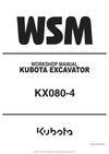 Kubota KX080-4 Excavator Workshop Service Manual (RY911-21601) PDF Download