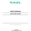 Kubota KX41H Diesel Engine Parts Manual PDF