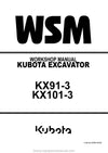 Kubota KX91-3 KX101-3 Excavator Workshop Service Manual (97899-60520) PDF Download