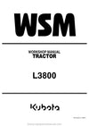 Kubota L3800 Tractor Workshop Service Manual PDF Download