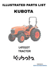 Kubota L4701DT Tractor Parts Manual PDF Download