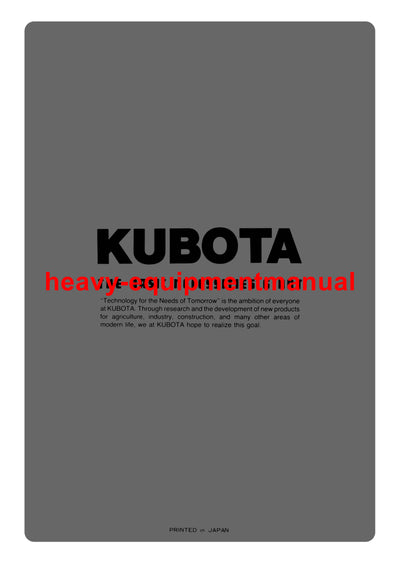 Download Kubota M8540 M9540 Tractor Parts Manual