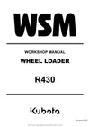 Kubota R430 Wheel Loader Workshop Service Manual (RY911-26215) PDF Download