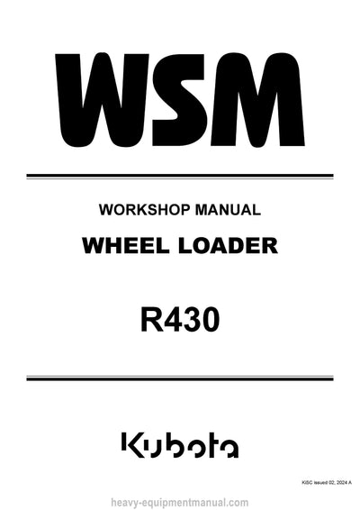 Kubota R430 Wheel Loader Workshop Service Manual (RY911-26215) PDF Download