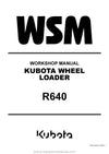 Kubota R640 Wheel Loader Workshop Service Manual (RY911-29596) PDF Download