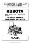 Kubota RC54-71B RC60-71B Rotary Mower Parts Manual PDF