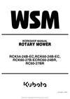 Kubota RCK54-24B-EC,RCK60-24B-EC, RCK60-27B-ECRC60-24BR, RC60-27BR Rotary Mower Workshop Manual 9Y001-17110
