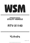 Kubota RTV-X1140 Utility Vehicle Workshop Service Manual (9Y111-09960) PDF Download