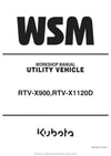 Kubota RTV-X900 RTV-X1120 Utility Vehicle Workshop Service Manual (9Y111-09461) PDF Download