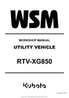 Kubota RTV-XG850 Utility Vehicle Workshop Service Manual (9Y111-18026) PDF Download