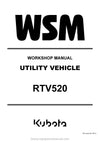 Kubota RTV520 Utility Vehicle Workshop Service Manual (9Y111-21534) PDF Download