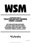 Kubota Tractor BX1860 to LA243 Workshop Manual 