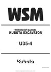 Kubota U35-4 Excavator Workshop Service Manual (RY911-21840) PDF Download