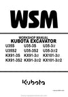 Kubota U35S U35-3S U35-3 Excavator Workshop Service Manual (97899-61520) PDF Download