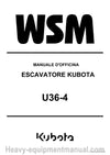 Kubota U36-4 Excavator Service Shop Manual (Italian) PDF Download