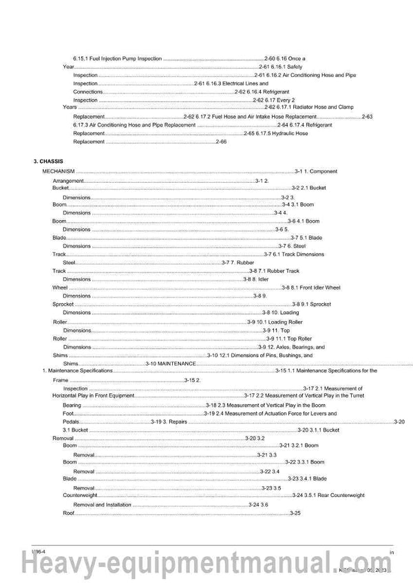 Kubota U36-4 Excavator Service Shop Manual PDF Download